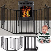 Gard de protectie semineu pentru copii 304x74.5 cm usa fireplace guard metalic